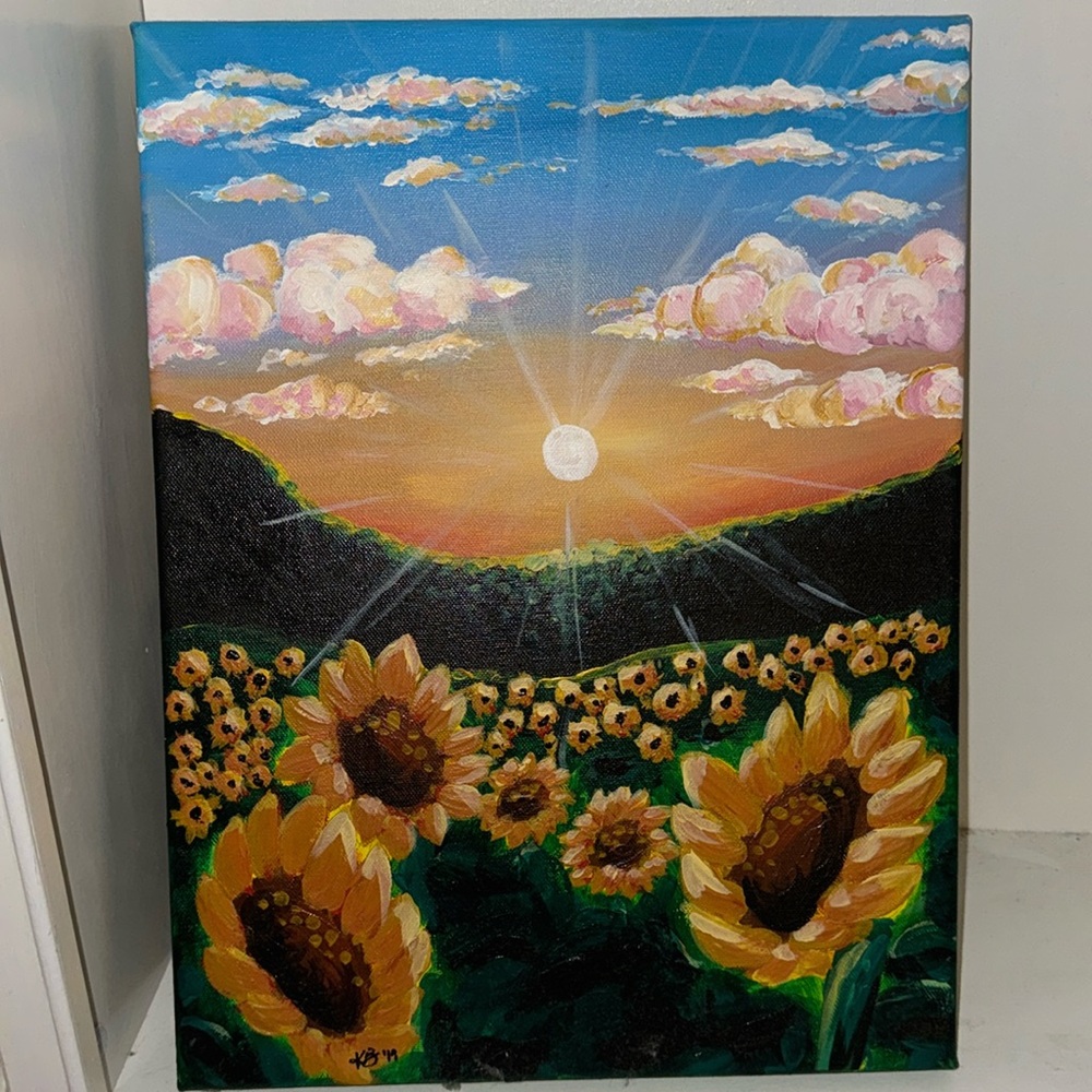 sunflower painting